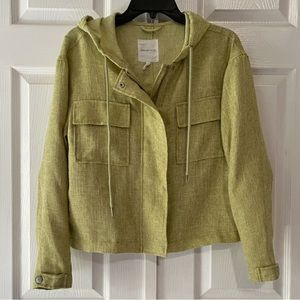 ANTHROPOLOGIE AVEC LES FILLES Lightweight Jacket Hoodie Light Green Sz M